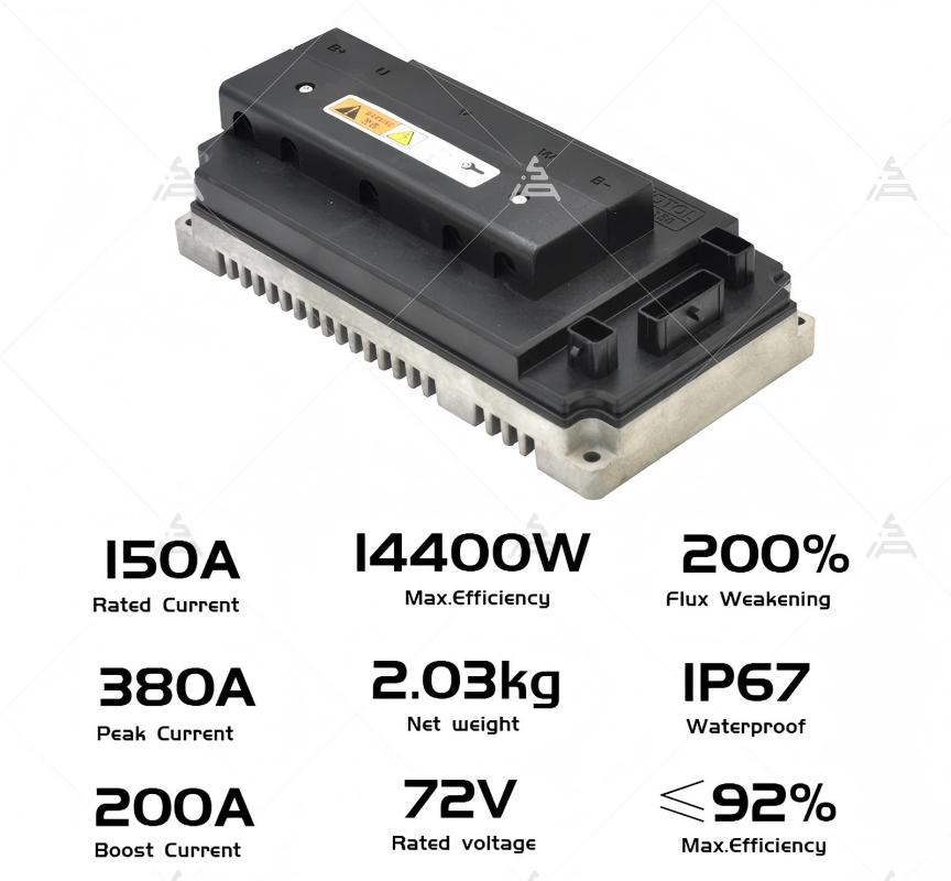 Mid Drive Motor Kit 72V 3000W - Votol EM150SP Programmable 150A 72V Controller