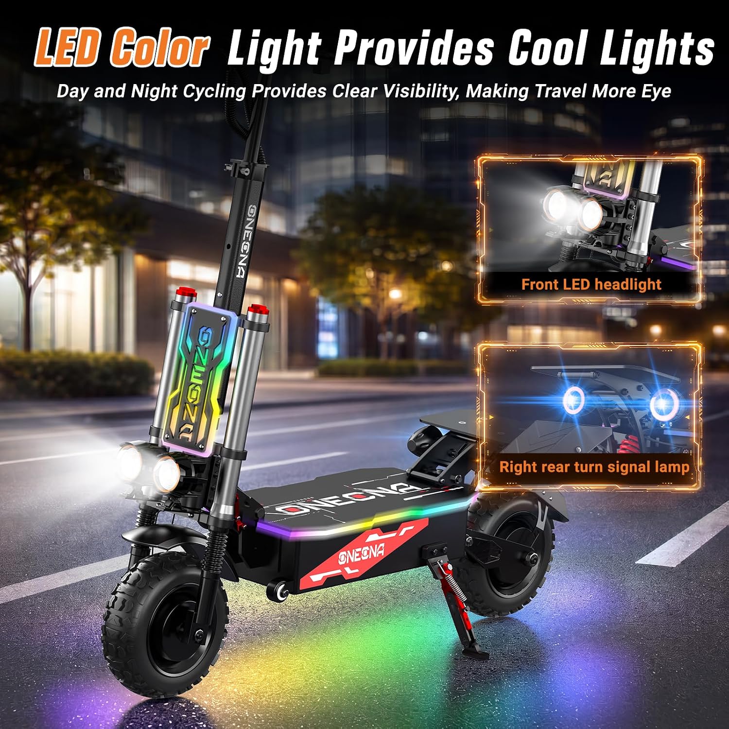ONECNA GT8 Foldable Off Road E - 60V 5600W Dual Motor Electric Scooter recension och pris